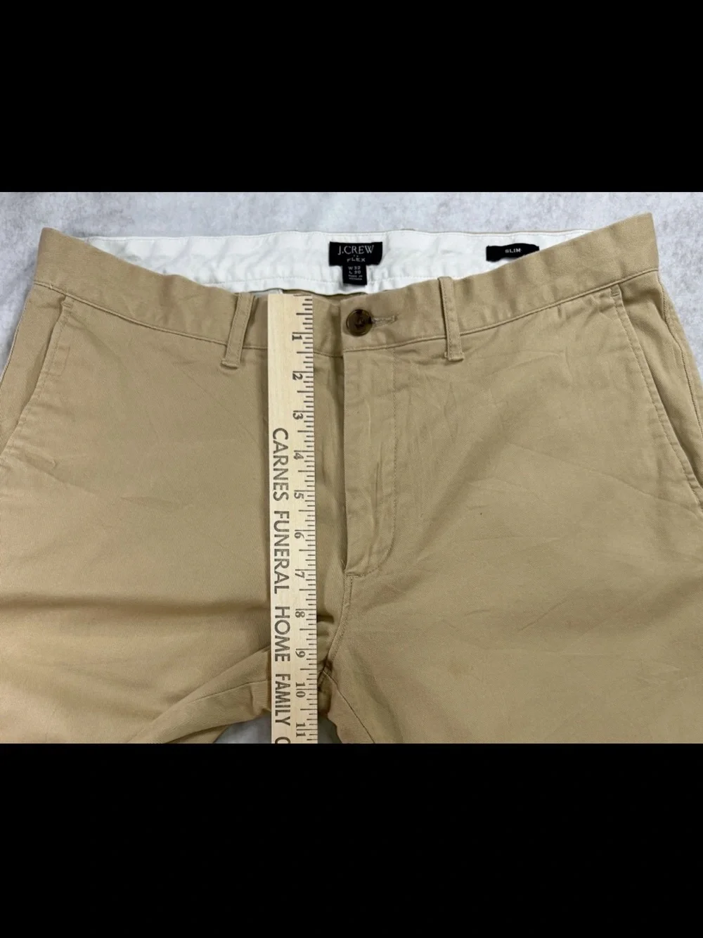 J Crew Mens Flex Slim Fit Khaki Chino 32x30 Flat Front Dress Business Casual
